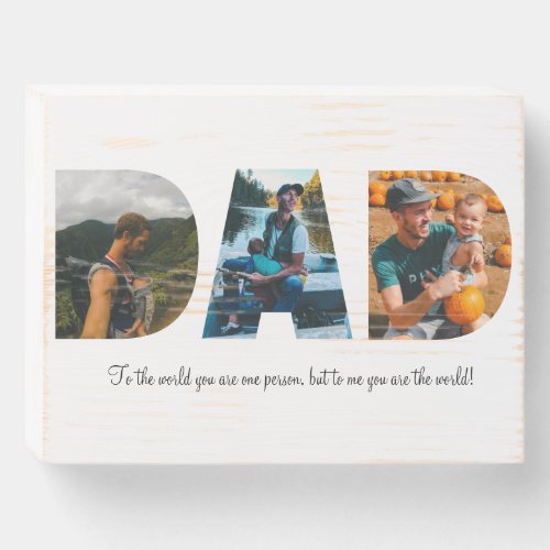 Dad Photo Collage Wood Sign for Fathers day