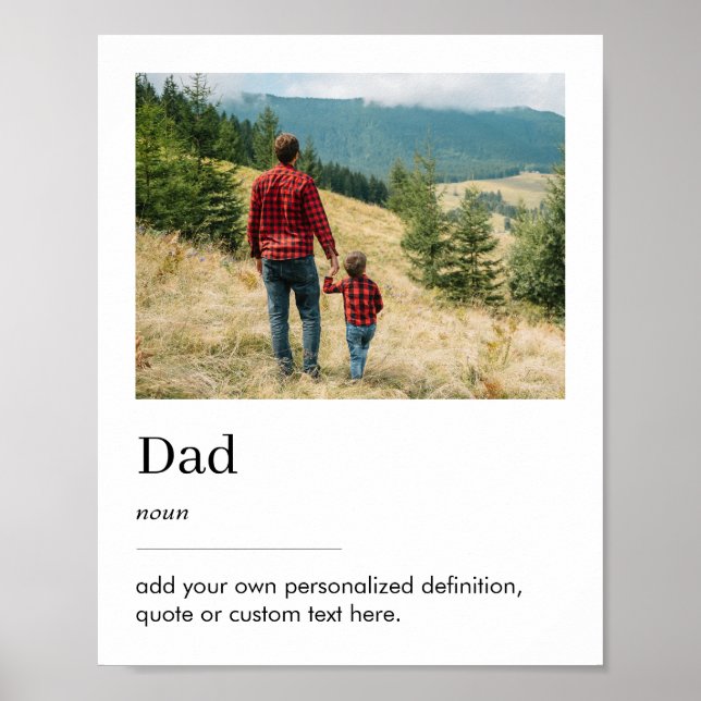 Dad Photo Dictionary Definition Poster (Front)