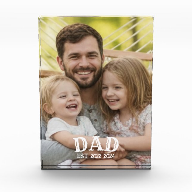 Dad Photo Established Acrylic Award (Front)