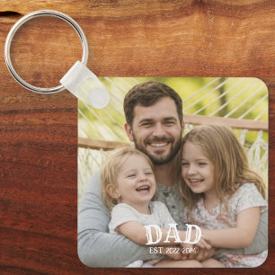 Dad Photo Established Keychain