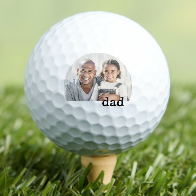 Dad Photo Keepsake Personalized Golf Balls (Dad Photo Father's Day Golf Balls)
