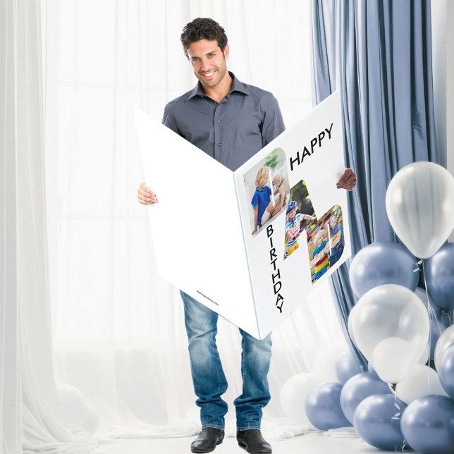 DAD Photo Letter Collage Giant Birthday Card (Creator Uploaded)