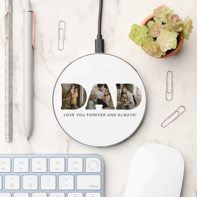 DAD Photo Letters Wireless Charger (Desk)