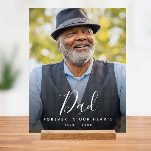Dad Photo Memorial Funeral Tribute  Acrylic Sign
