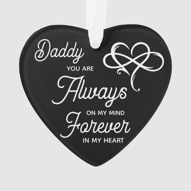 Dad Photo Memorial Personalized Christmas Ornament (Back)