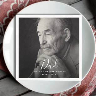 Dad Photo Memorial Tribute Funeral Napkins