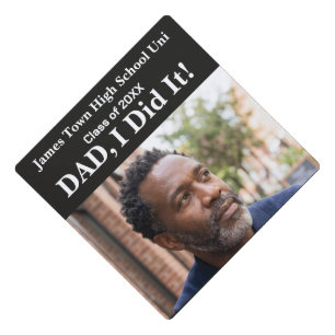 DAD Photo Memorial Tribute Keepsake Graduation Cap Topper