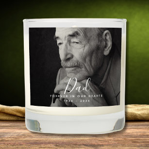 Dad Photo Memorial Tribute Remembrance Scented Candle