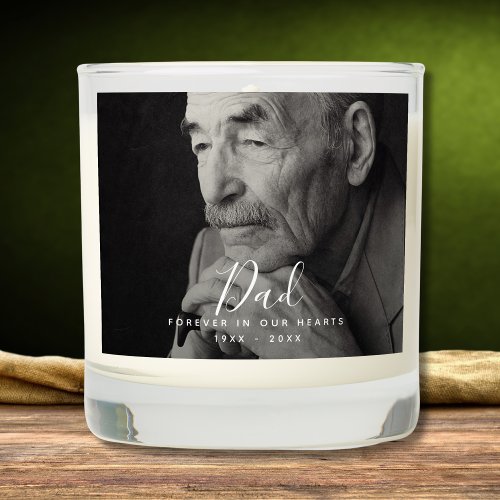 Dad Photo Memorial Tribute Remembrance Scented Candle