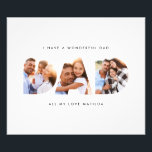 Dad photo modern typography child gift<br><div class="desc">Dad multi photo modern typography child gift. Ideal fathers day,  birthday or christmas gift. Colors can be changed.</div>