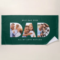 Dad photo modern typography child gift