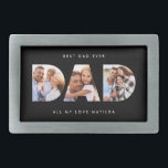 Dad photo modern typography child gift belt buckle<br><div class="desc">Dad multi photo modern typography child gift. Ideal fathers day,  birthday or christmas gift. Colors can be changed.</div>