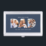 Dad photo modern typography child gift business card case<br><div class="desc">Dad multi photo modern typography child gift. Ideal fathers day,  birthday or christmas gift. Colors can be changed.</div>