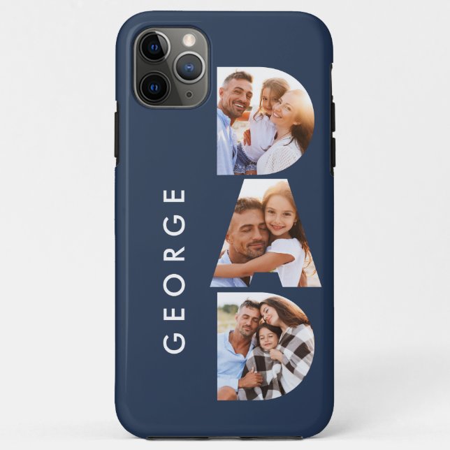 Dad photo modern typography child gift Case-Mate iPhone case (Back)