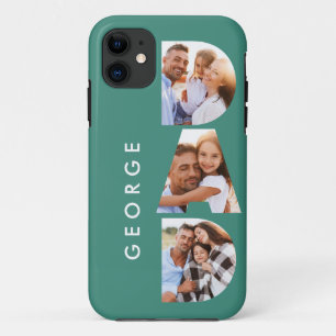 Dad photo modern typography child gift iPhone 11 case