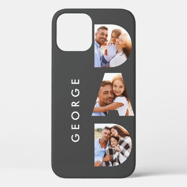 Dad photo modern typography child gift Case-Mate iPhone case (Back)