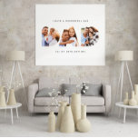 Dad photo modern typography child gift faux canvas print<br><div class="desc">Dad multi photo modern typography child gift. Ideal fathers day,  birthday or christmas gift. Colors can be changed.</div>