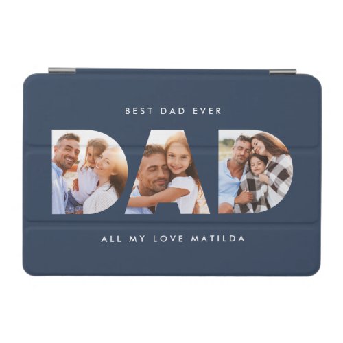 Dad photo modern typography child gift iPad mini cover