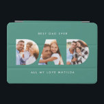 Dad photo modern typography child gift iPad mini cover<br><div class="desc">Dad multi photo modern typography child gift. Ideal fathers day,  birthday or christmas gift. Colors can be changed.</div>