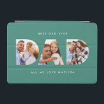 Dad photo modern typography child gift iPad mini cover<br><div class="desc">Dad multi photo modern typography child gift. Ideal fathers day,  birthday or christmas gift. Colors can be changed.</div>