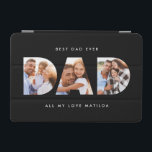Dad photo modern typography child gift iPad mini cover<br><div class="desc">Dad multi photo modern typography child gift. Ideal fathers day,  birthday or christmas gift. Colors can be changed.</div>