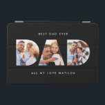 Dad photo modern typography child gift iPad mini cover<br><div class="desc">Dad multi photo modern typography child gift. Ideal fathers day,  birthday or christmas gift. Colors can be changed.</div>