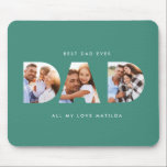 Dad photo modern typography child gift mouse pad<br><div class="desc">Dad multi photo modern typography child gift. Ideal fathers day,  birthday or christmas gift. Colors can be changed.</div>