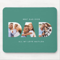 Dad photo modern typography child gift