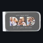 Dad photo modern typography child gift silver finish money clip<br><div class="desc">Dad multi photo modern typography child gift. Ideal fathers day,  birthday or christmas gift. Colors can be changed.</div>