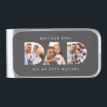 Dad photo modern typography child gift silver finish money clip<br><div class="desc">Dad multi photo modern typography child gift. Ideal fathers day,  birthday or christmas gift. Colors can be changed.</div>