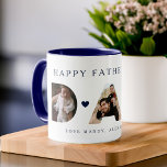 DAD Photo Navy Father's Day Personalized Keepsake Mug<br><div class="desc">Unique and memorable personalized dad coffee mug. The design features the letters "DAD" with a personalized photo displayed in each letter. Add your name(s) for a truly personalized fathers day gift. Design by Moodthology Papery.</div>