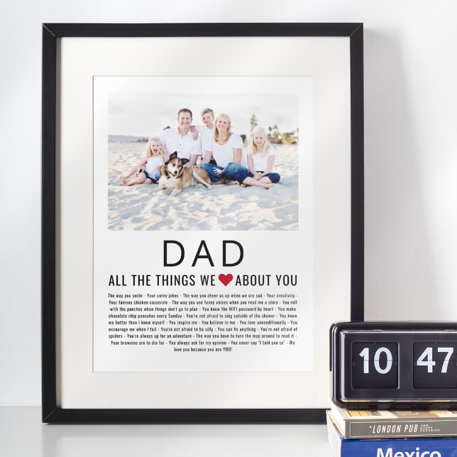 Dad Photo Things We Love About You Father's Day  Poster (Creator Uploaded)