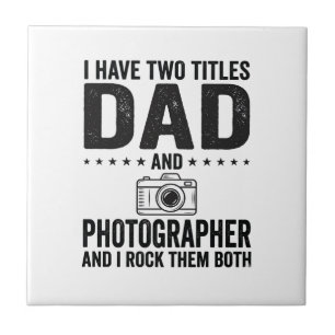 Dad Photographer Vintage Engraving Shirt Design_1 Ceramic Tile