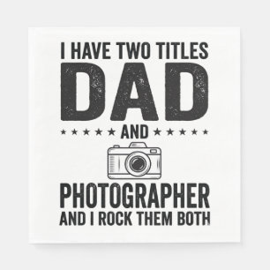 Dad Photographer Vintage Engraving Shirt Design_1 Napkins