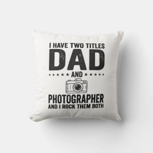 Dad Photographer Vintage Engraving Shirt Design_1 Throw Pillow