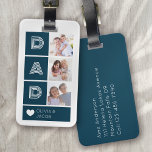 Dad Photos Heart Luggage Tag<br><div class="desc">Liven up your luggage with this personalized design that's perfect for travellers</div>