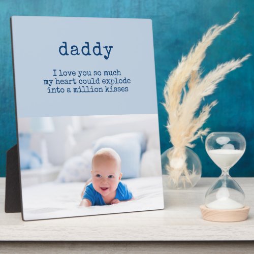 Dad Poem and Custom Baby Boy Photo Plaque