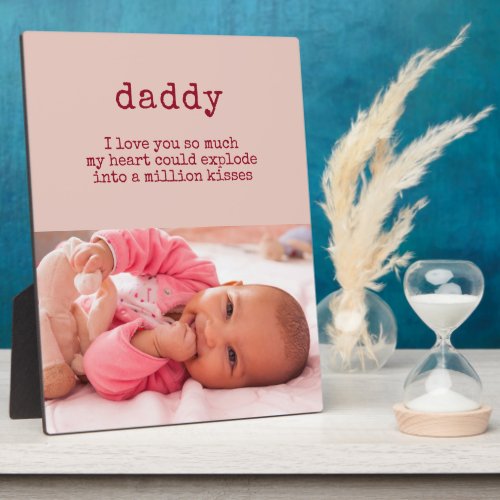 Dad Poem and Custom Baby Girl Photo Plaque