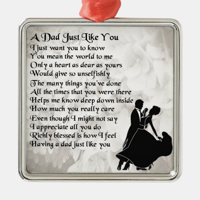 Dad Poem  -  Ballroom Dancers Metal Ornament (Front)