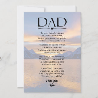 Dad Poem Father's Day Personalized Holiday Card