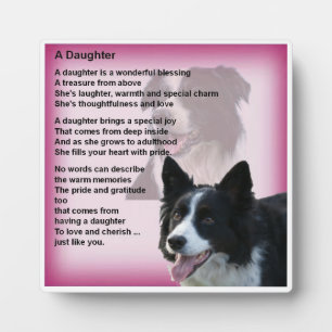 Dad Poem Plaque - Border Collie Design