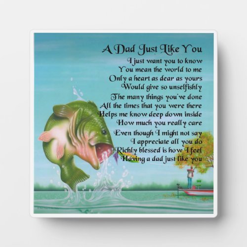 Dad  Poem Plaque  _  Fishing  Design