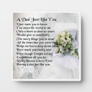 Dad Poem Plaque - Wedding Design
