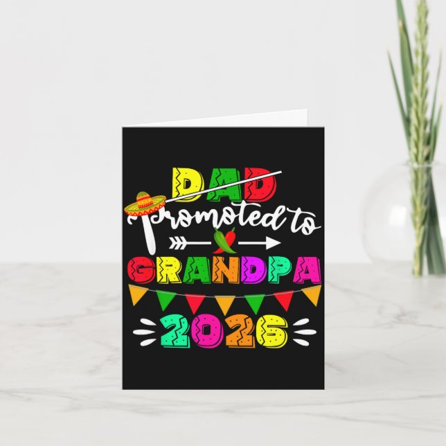 Dad promoted to grandpa 2026 cinco de mayo card (Front)