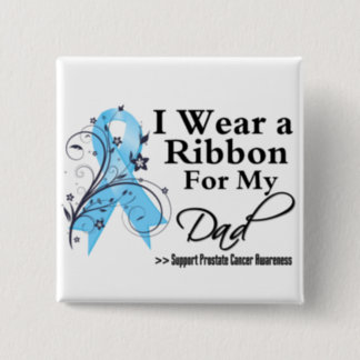 Dad Prostate Cancer Ribbon Pinback Button