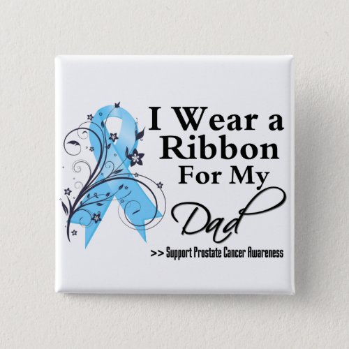 Dad Prostate Cancer Ribbon Pinback Button