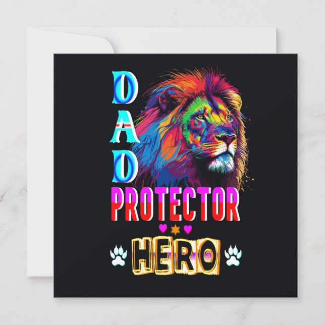 Dad Protector Hero Note Card (Front)