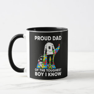 Dad Puzzle Autism Awareness Gift for Birthday Mug