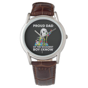 Dad Puzzle Autism Awareness Gift for Birthday Watch