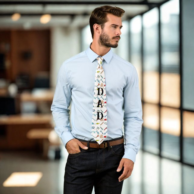 "DAD" Quote Collection DIY Enthusiast's Tools  Neck Tie (Creator Uploaded)